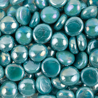 Glasdroppar 16-20mm Opal Cyan