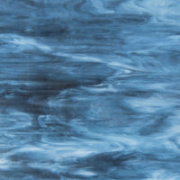 Plaque de Verre Bleu Gris Strié