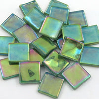 Pâte De Verre Cristal Ondulé Irisé 20mm Basilic