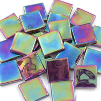 Pâte De Verre Cristal Ondulé Irisé 20mm Mûre