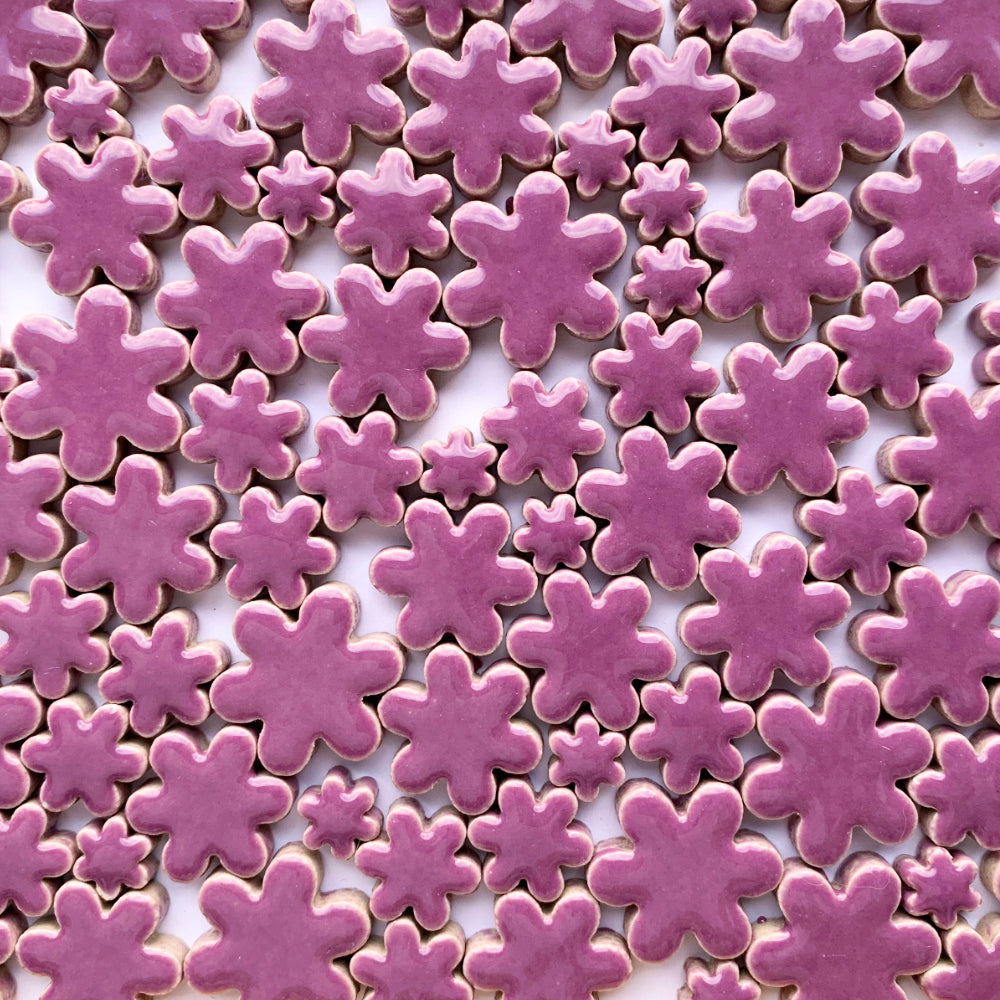 Ceramiczne Charmsy Kwiaty Fioletowe