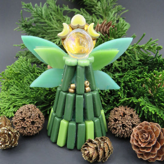 Zielony aniołek świąteczny (3 sztuki)