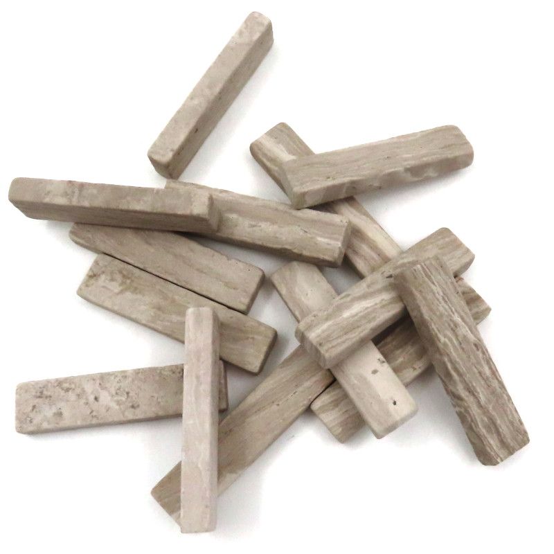 Marmurowe pręty białe drewno z usłojeniem