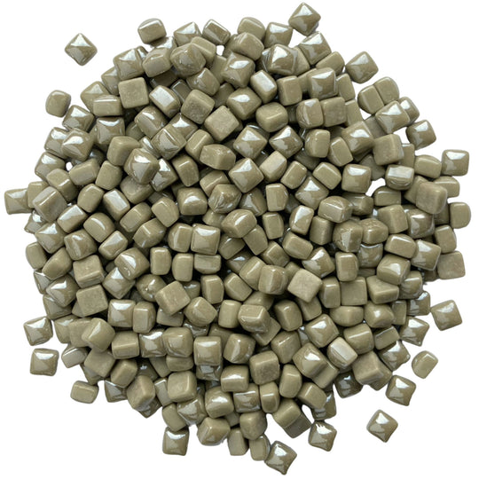 Mikro mozaika szklana 4,8mm perłowa oliwkowa zieleń