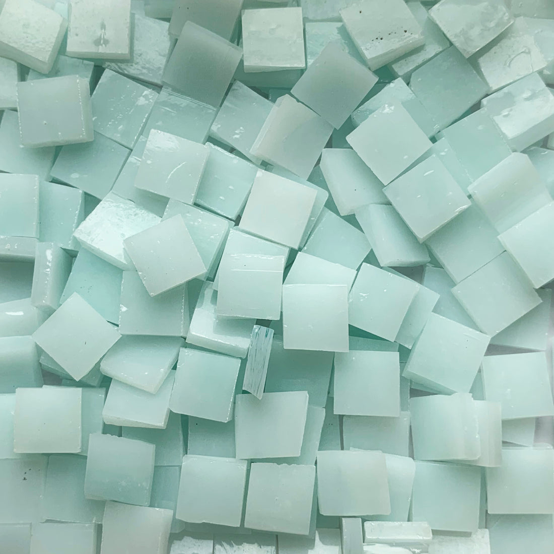 Pâtes De Verre Tiffany 10mm Bleu Glacé