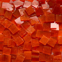 Irrallisia 15 mm:n Tiffany Glacier -lasilaattoja, sävy oranssi