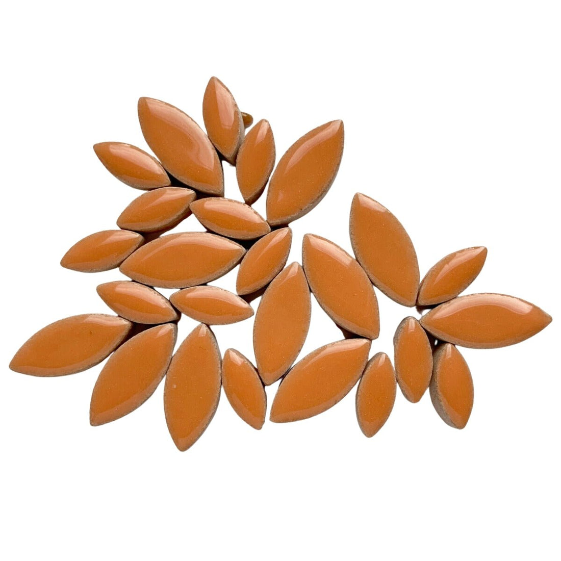 Verre Mosaique - glass mosaic -Glasmosaik-glasmozaïek-Bloemblaadjes Mandarijn - mosaicshop