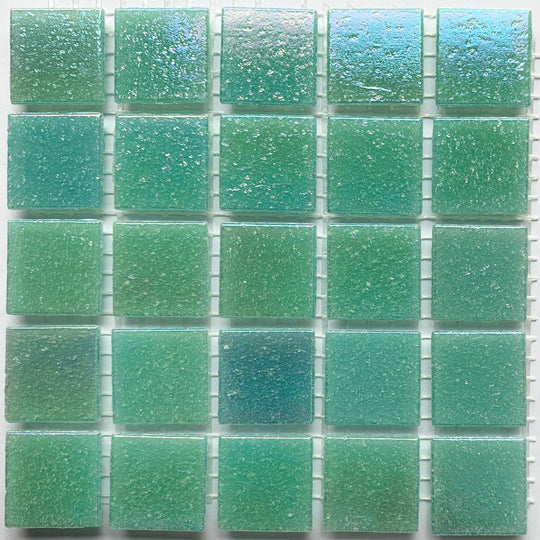 Pâtes De Verre Irisées 20mm Turquoise