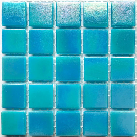 Pâtes De Verre Irisées 20mm Mer