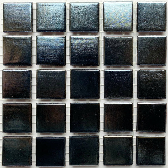 Pâtes De Verre Irisées 20mm Noir