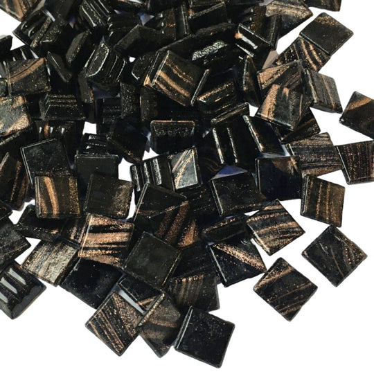 Pâtes De Verre Veiné D'or 10mm  Hématite