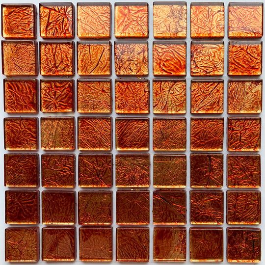 Glasmosaik Spiegel 20mm  Bernstein