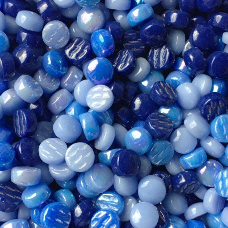 Cabochons 12mm Mix  Bleu