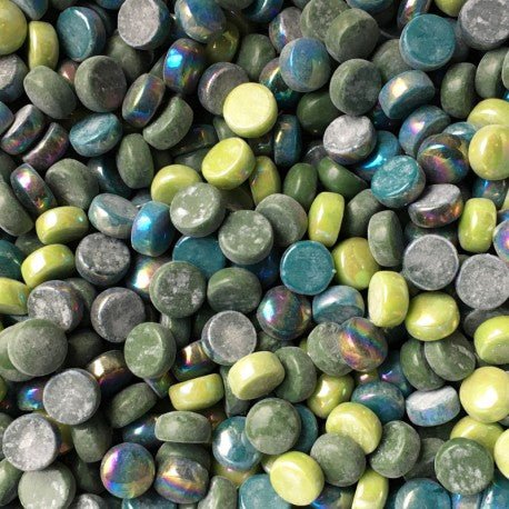 Cabochons 12mm Mix  Vert Foncé