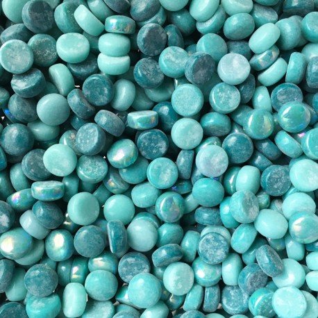 Cabochons 12mm Mix Vert-Bleu