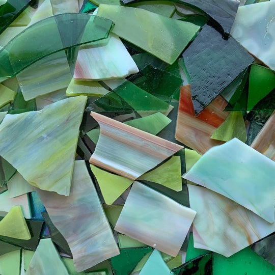 Chutes de verre  Vitraux Opus Mélange Vert