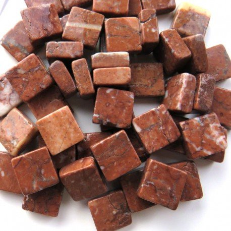 Marble 10x10mm  Chinese Red