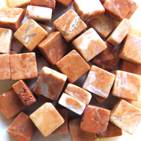 Verre Mosaique - glass mosaic -Glasmosaik-glasmozaïek-Marmer 10mm Oranje Rood - mosaicshop