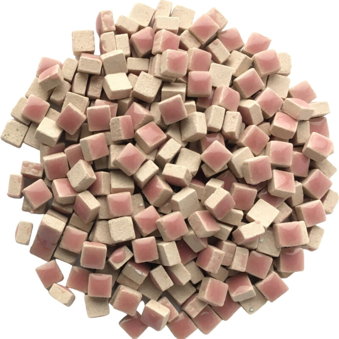 Verre Mosaique - glass mosaic -Glasmosaik-glasmozaïek-Micro Keramiek 5mm Donkerroze - mosaicshop