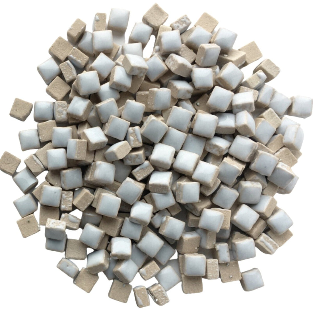 Verre Mosaique - glass mosaic -Glasmosaik-glasmozaïek-Micro Keramiek 5mm Ijsblauw - mosaicshop