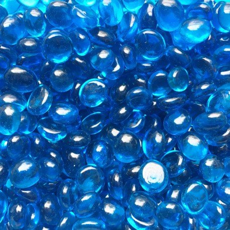 Billes de Verre Mini 9-13mm  Turquoise Cristal