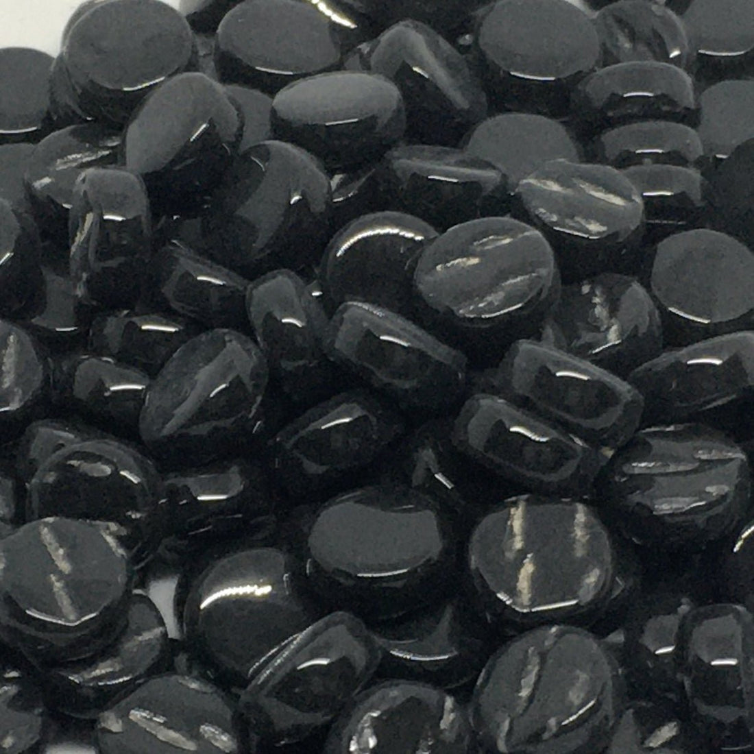 Verre Mosaique - glass mosaic -Glasmosaik-glasmozaïek-Mini Rondjes 8mm Opaalzwart - mosaicshop