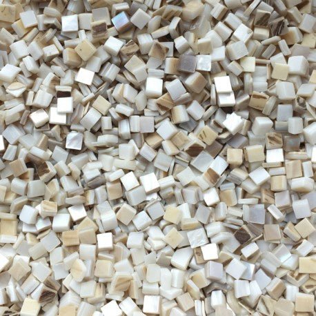 Verre Mosaique - glass mosaic -Glasmosaik-glasmozaïek-Parelmoer Schelp 5mm - mosaicshop