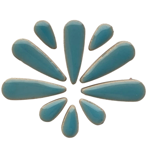 Ceramic Teardrops  Azure