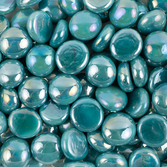 Krople szklane 16-20mm Opal Cyjan
