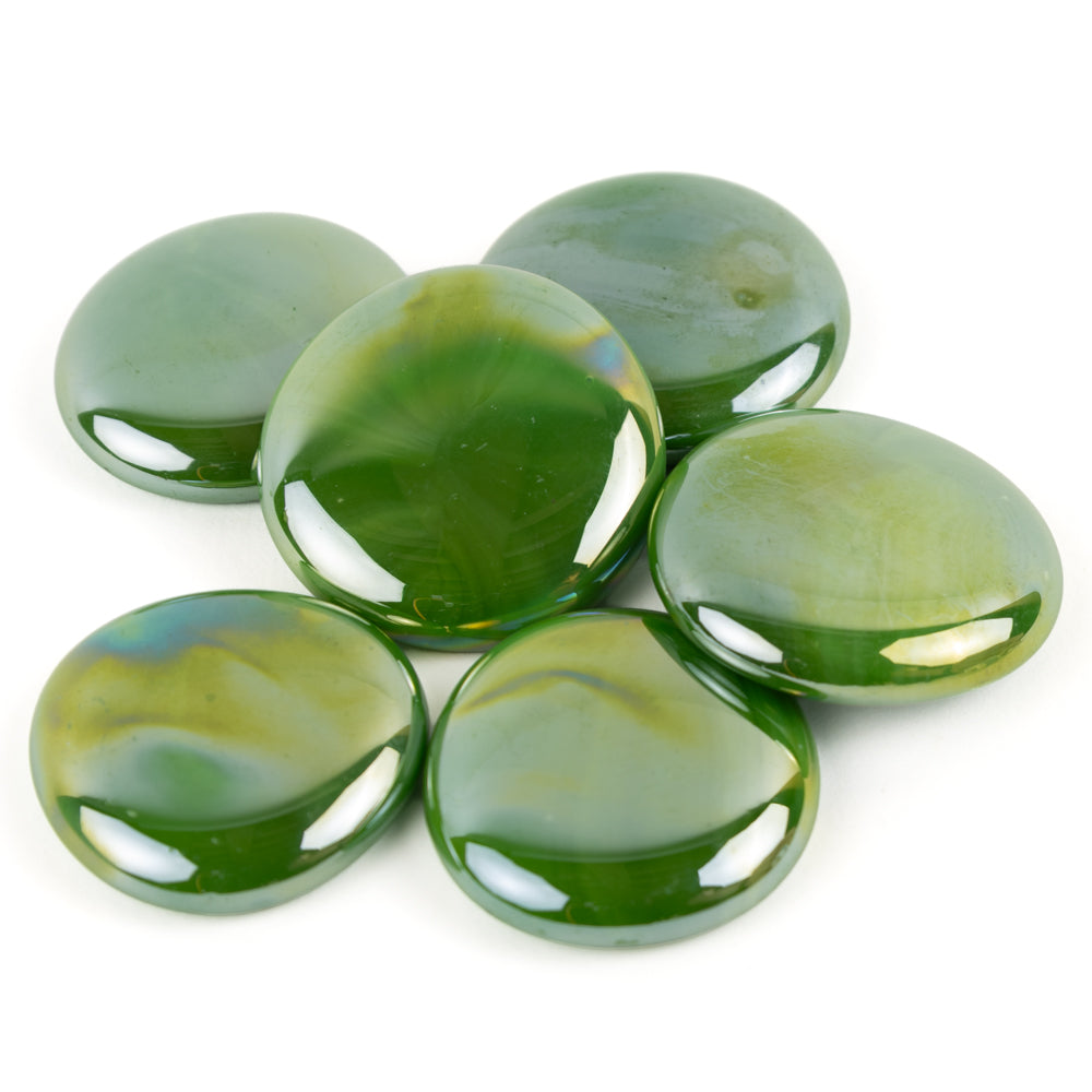 Billes de Verre XL 30-36mm Vert Irisée