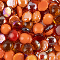 Glasdroppar 16-20mm Orange Mix