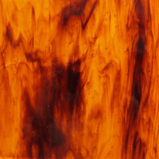 Glass Plate Mid Brown Wispy