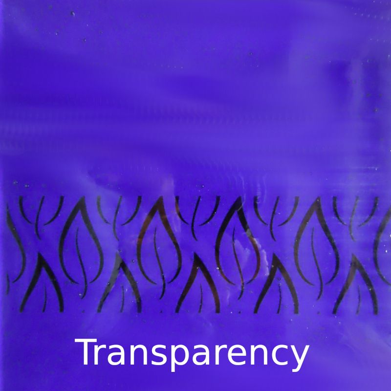Plaque de Verre Violet Indigo