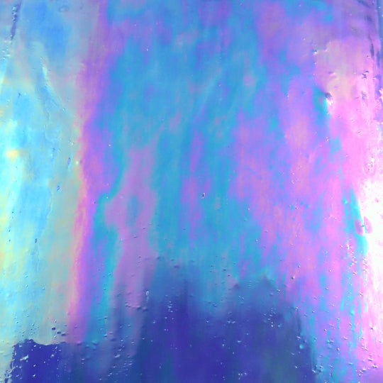 Glass Plate Intense Blue Iridised 