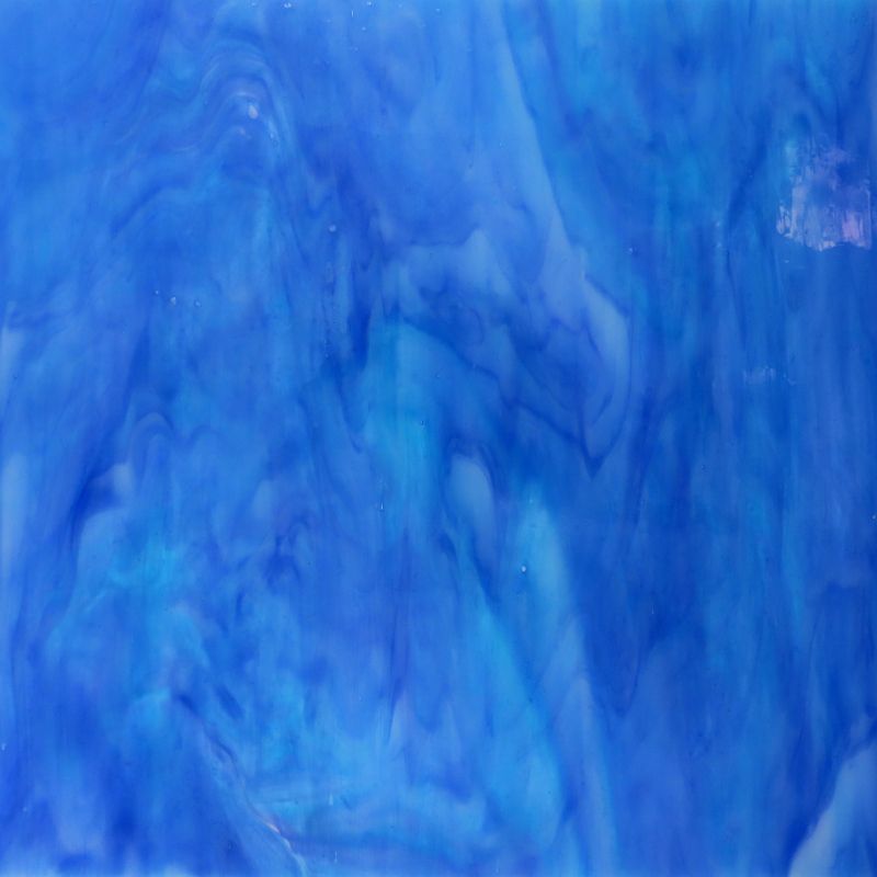 Plaque de Verre Bleu Turquoise Vaporeux