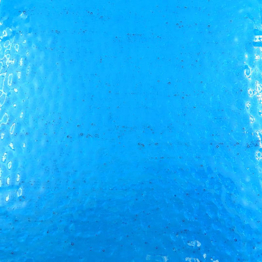 Glass Plate Turquoise Hanmered