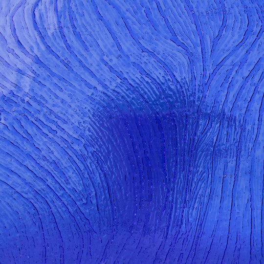 Plaque de Verre Cobalt Ondulé
