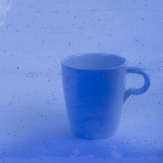 Glasplatte Mittelblau