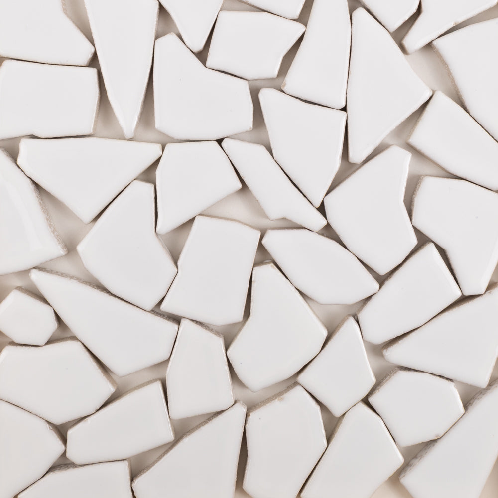 Ceramiczne puzzle białe