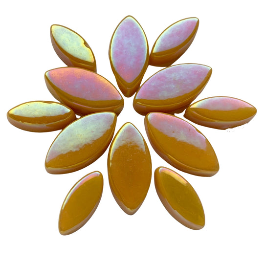 Ottoman Płatki Kwiatów Perłowo  Bursztyn