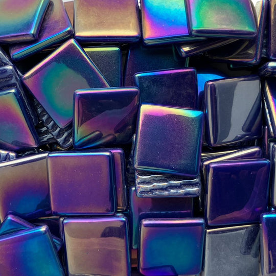 Pâte de Verre perłowa 25 mm królewski niebieski