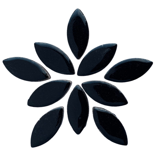 Płatki kwiatowe 25mm czarne