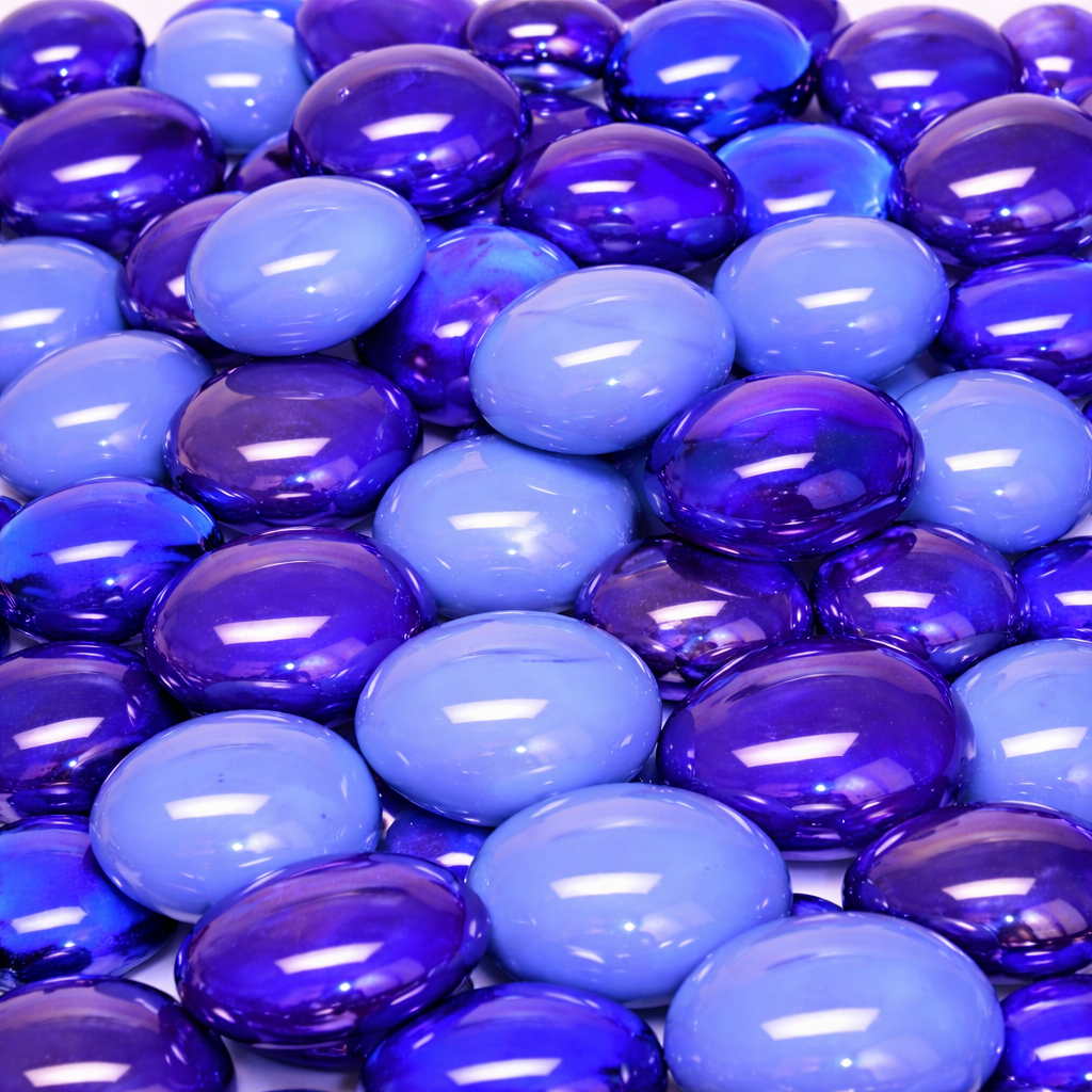 Billes de Verre  16-20 mm Bleu Mix