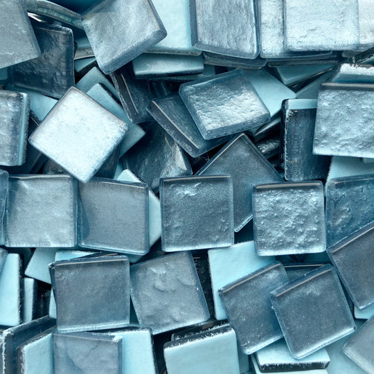 Pâte De Verre Cristal Ondulé 20mm Bleu Ciel