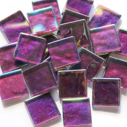 Crystal Wavy Iridescent 20mm Blackberry Purple