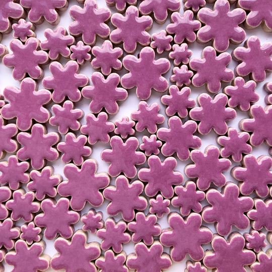 Ceramiczne Charmsy Kwiaty Fioletowe