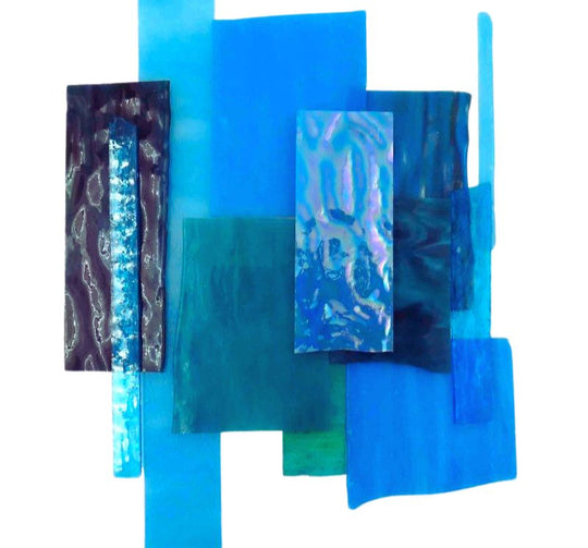 Odłamki szkła XL Morski błękit