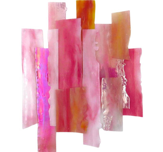 Odłamki szkła XL różowe