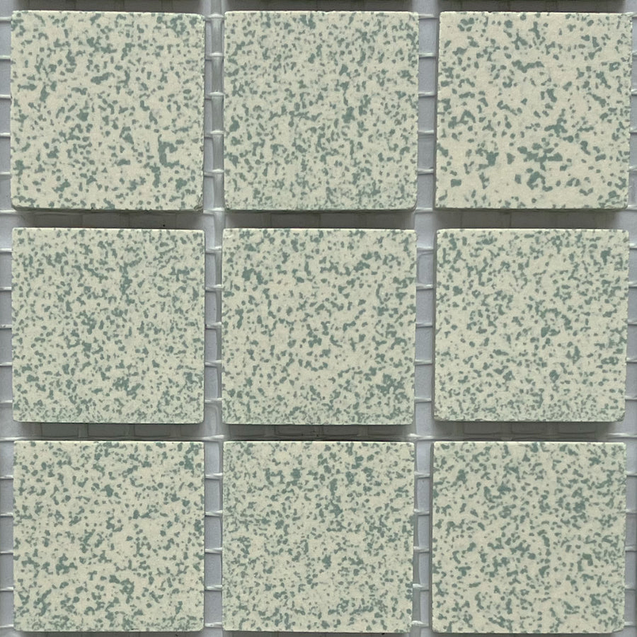 Winckelmans Vert 209 Mouchetés 20x20 mm – detail van de groene spikkels en matte afwerking