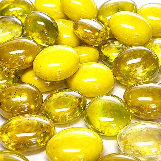 Billes de Verre  16-20 mm Jaune Mix